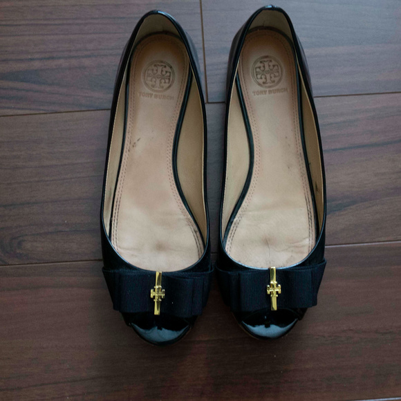 Tory Burch Trudy 15mm Peep Toe Wedge - Picture 1 of 5